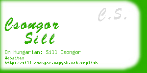 csongor sill business card